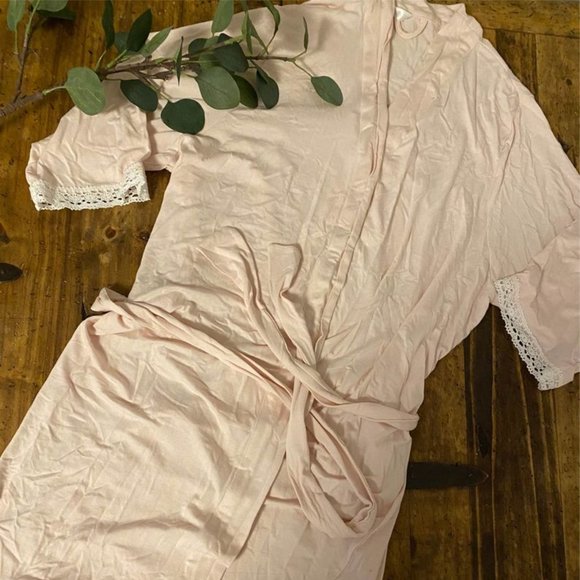 David's Bridal Blush Pink Robe- L/XL - Picture 1 of 2